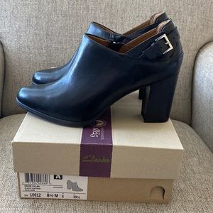 Women’s Clark black short boots